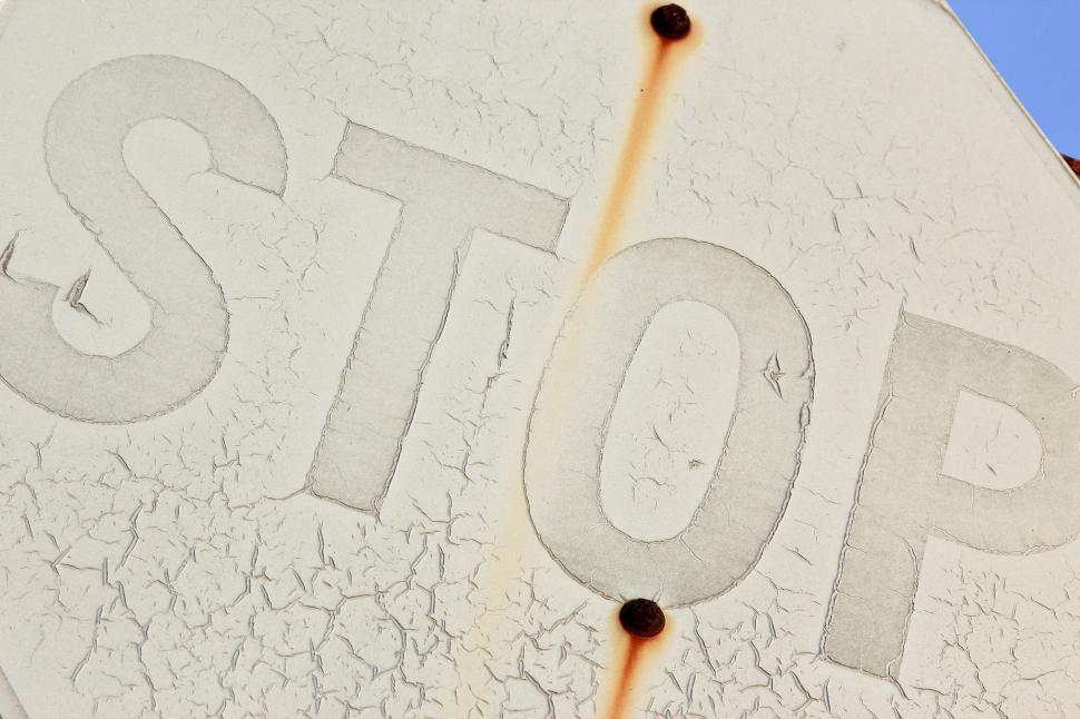 Free Image of Rusty Stop Sign 