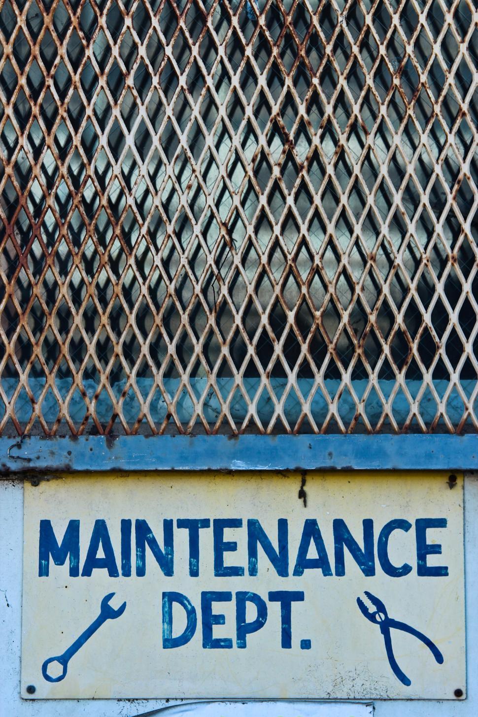 Free Image of Maintenance Department 