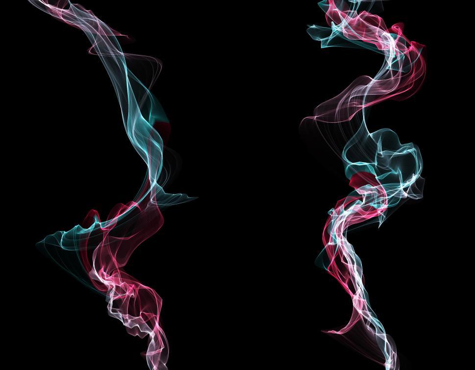 Free Image of Two Abstract Smoke Pillars 