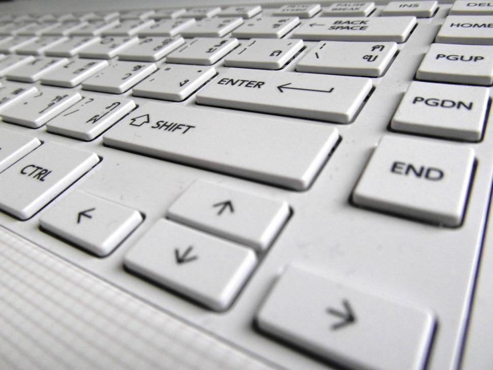 Free Image of White Laptop Keyboard 
