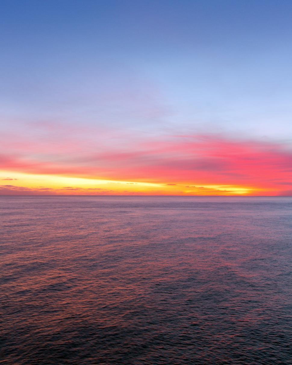 Free Image of Winter Ocean Sunset 