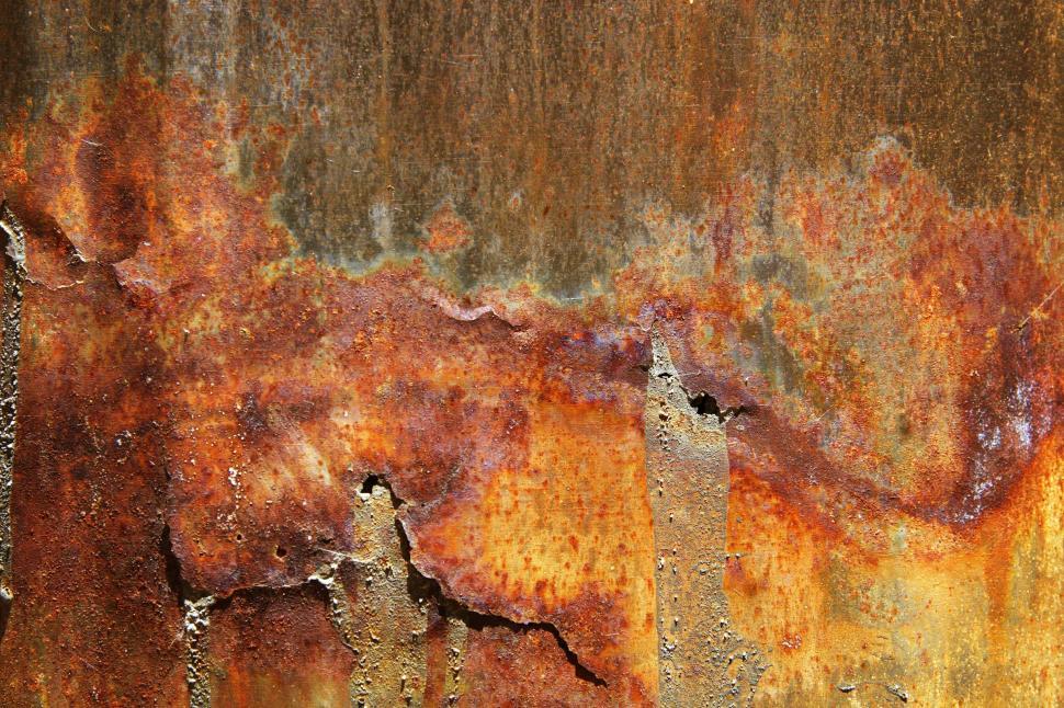 Free Image of Rusted Metal Surface With Red Fire Hydrant 
