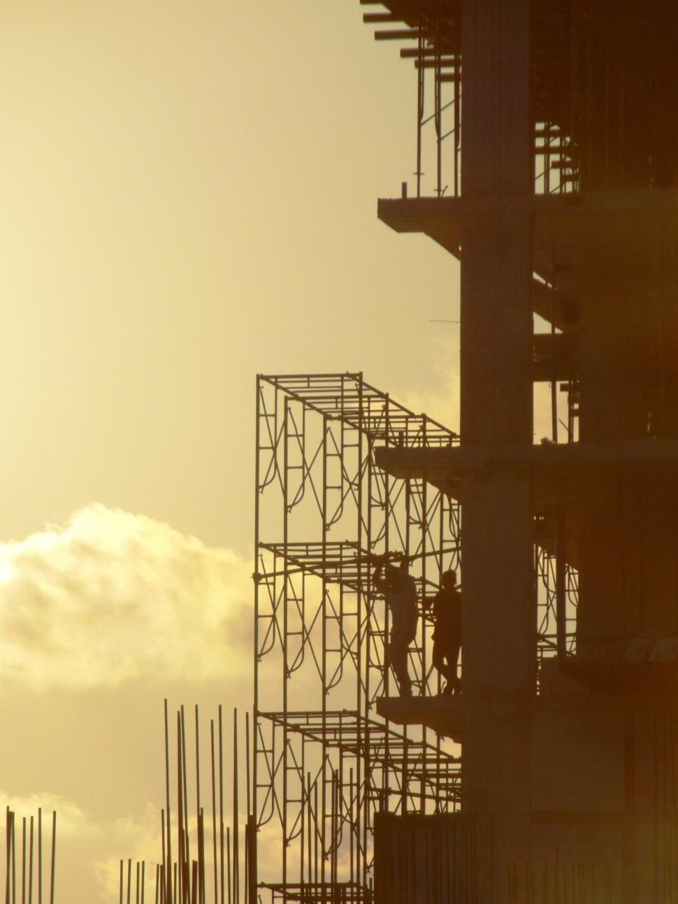 Download Free Stock Photo of Construction Silhouette 