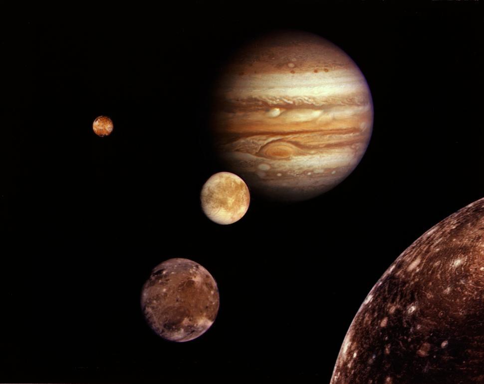 Download Free Stock Photo of Jupiter and Moons 