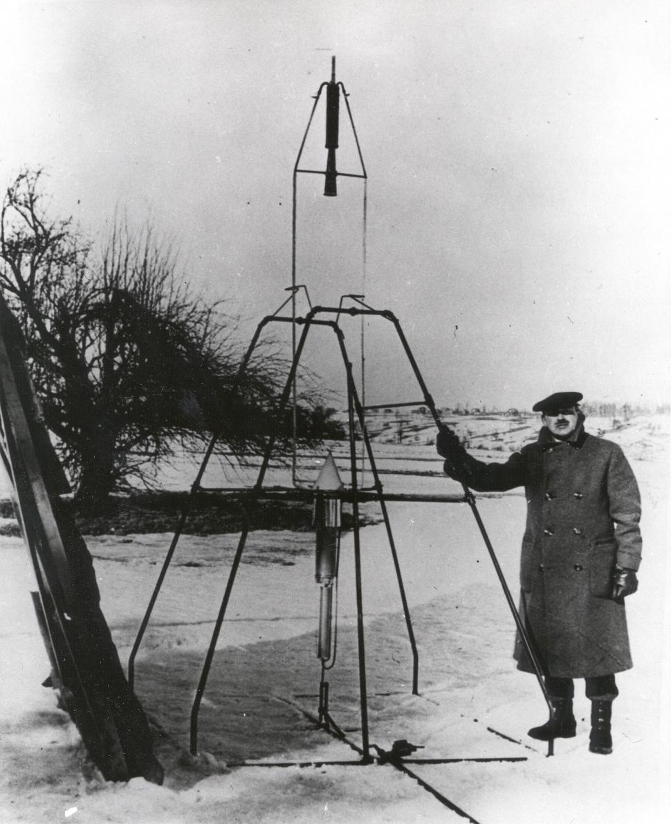 Free Image of Robert Goddard - First Rocket 