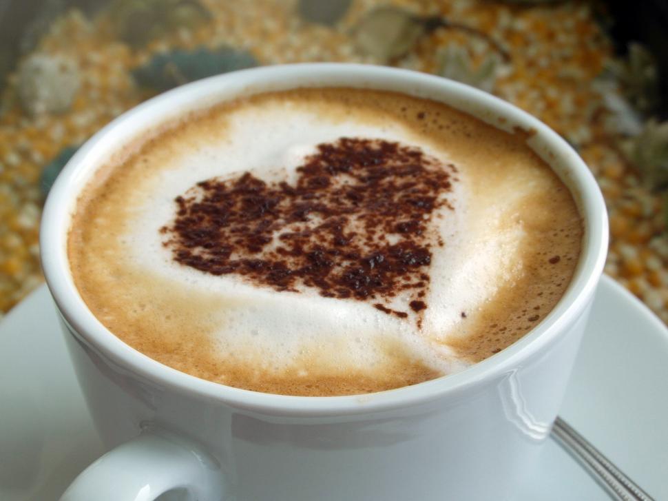 Free Image of Coffee Heart Art 2 