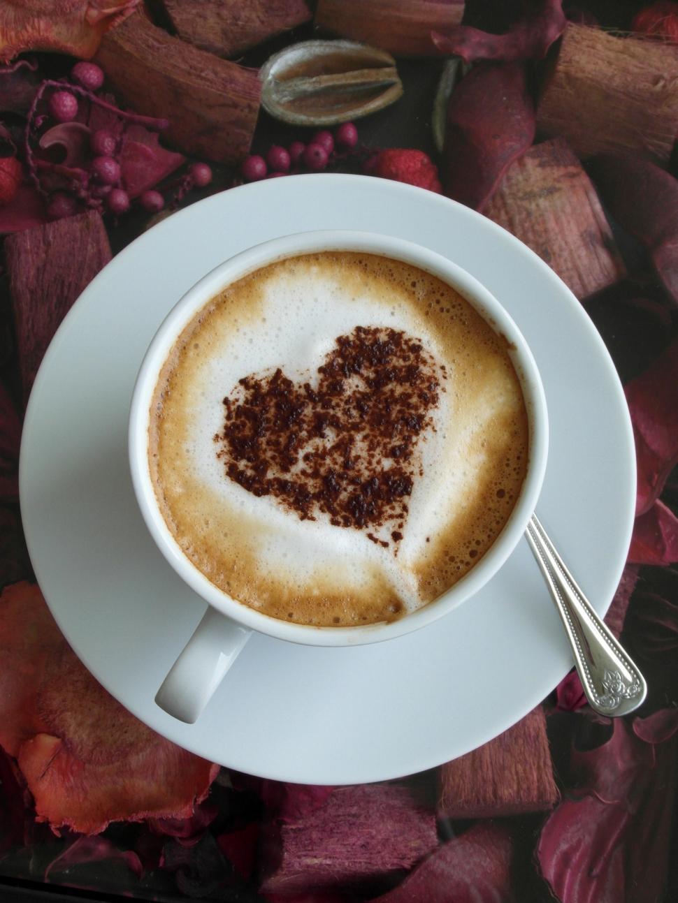 Free Image of Coffee Heart Art 3 
