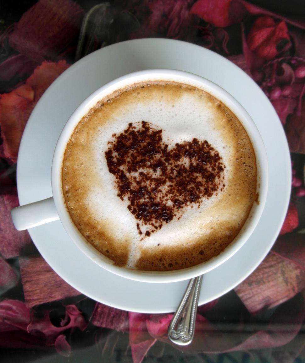 Free Image of Coffee Heart Art 4 