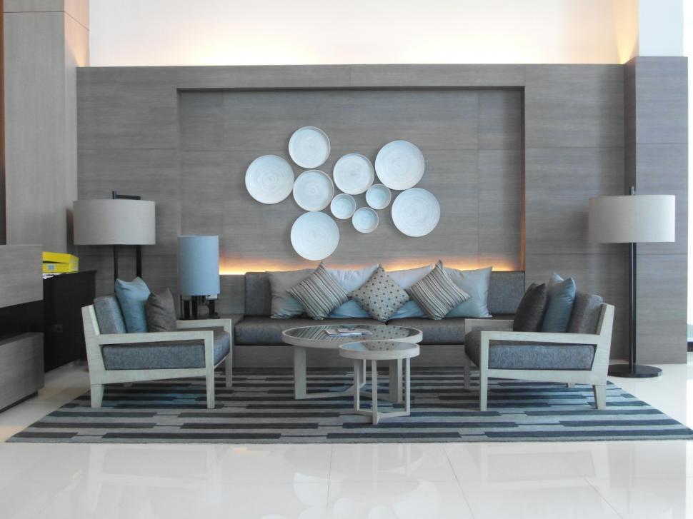 Download Free Stock Photo of Hotel Lobby Seating 