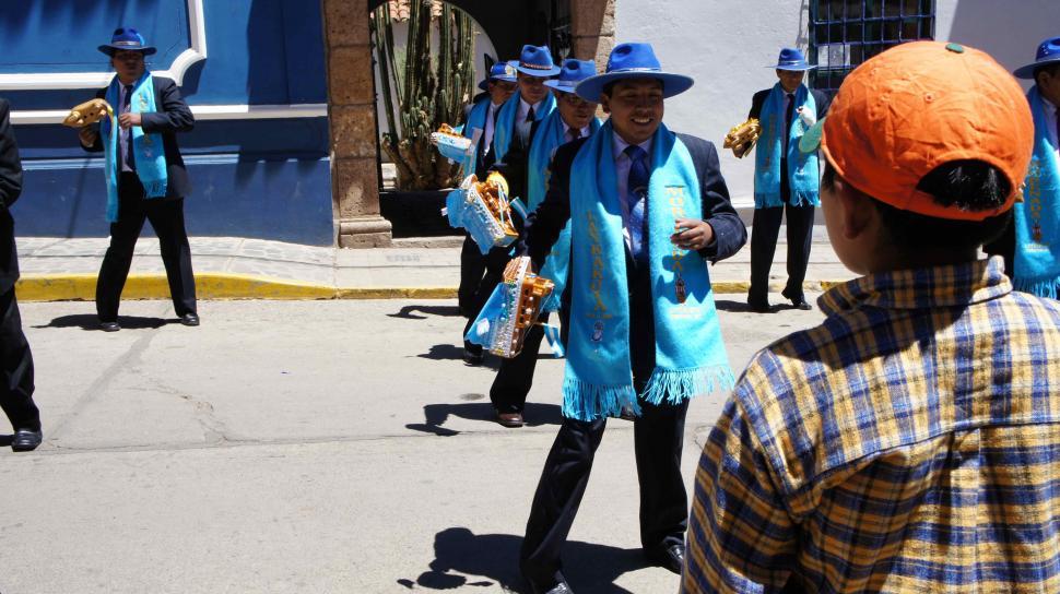 Free Image of Men Dancing in Peru 