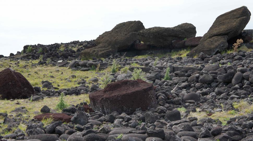 Free Image of Knocked Over States on Easter Island 