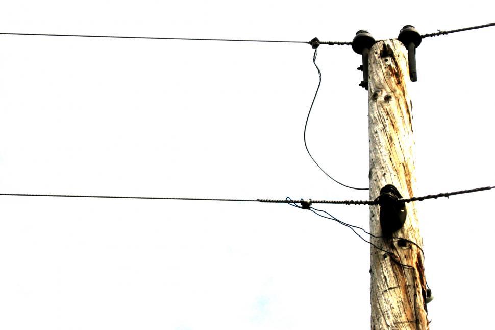 Free Image of power line power electricity country lines wires pole 
