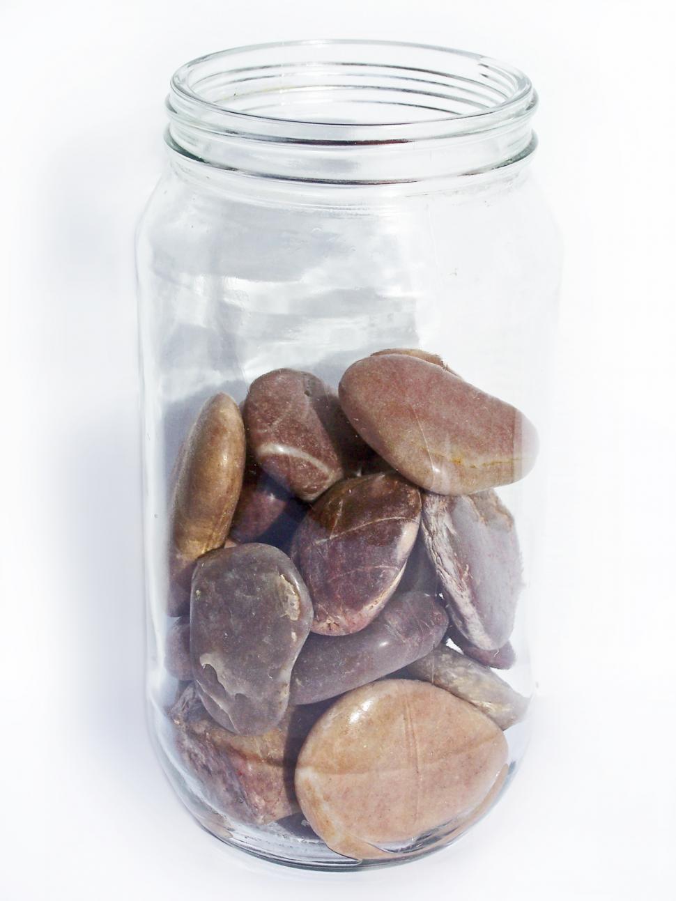 Download Free Stock Photo of Jam Jar of stones 