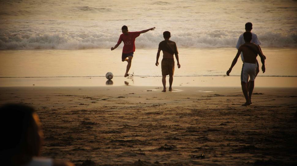 Free Image of Soccer on the beach 