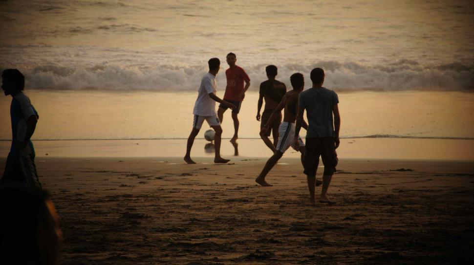 Free Image of Soccer on the beach 