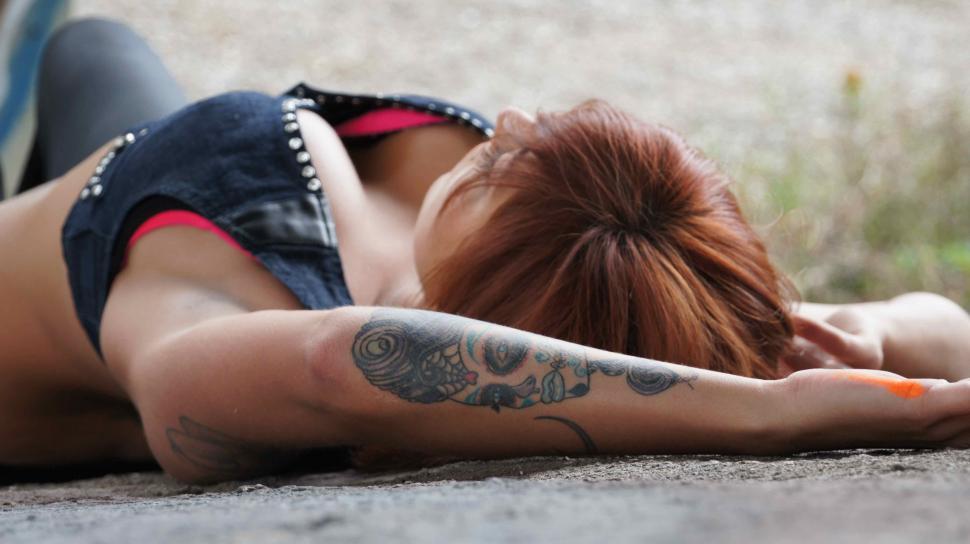 Free Image of Woman Laying Down 