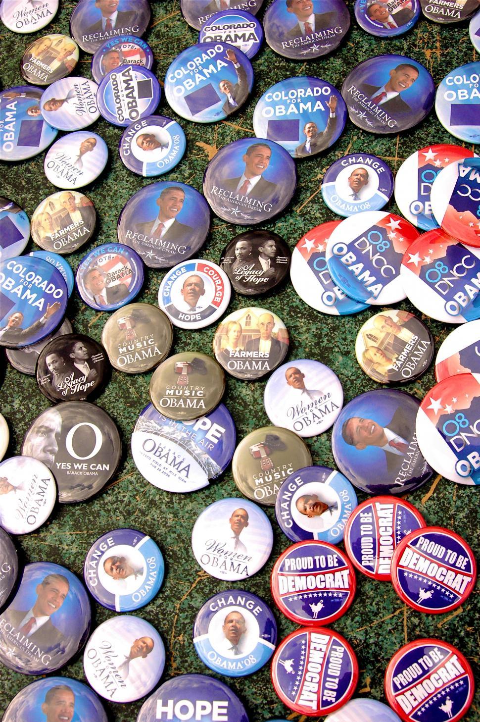 Free Image of Obama Pins 