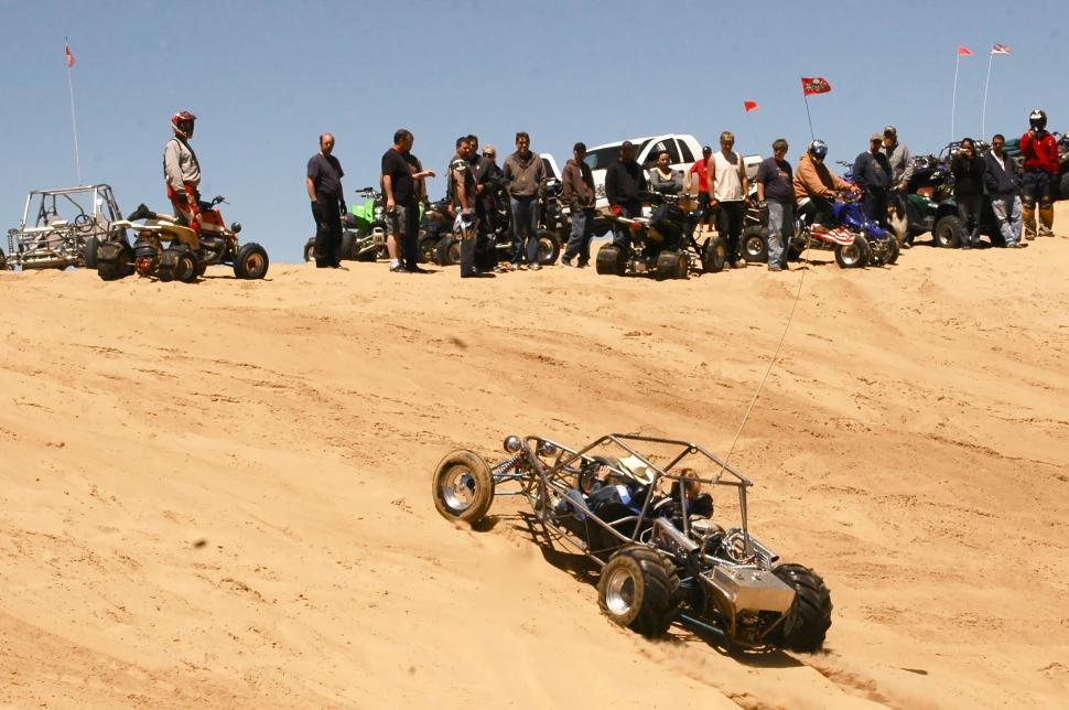 Free Image of Sand Buggy Climbs Dunes in Colorado 