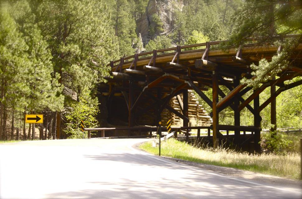 Free Image of Pigtail Bridge of the Black Hills Wood Bridge 