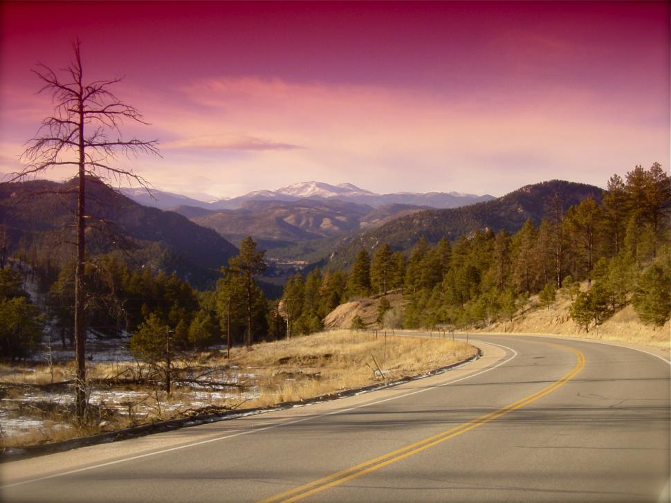 Free Image of Winding Mountain Road to Scenic Colorado 