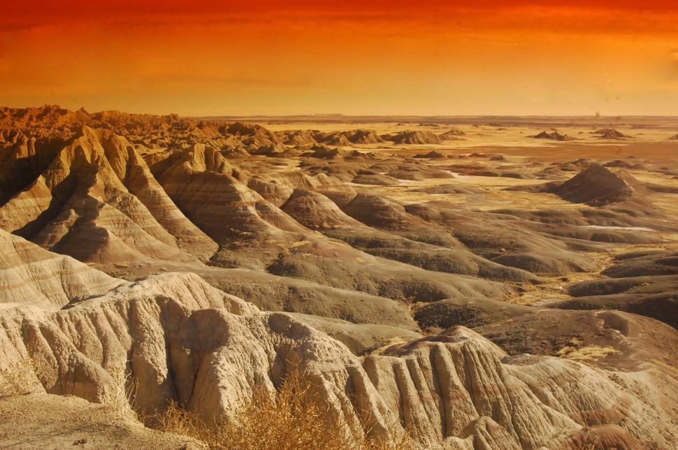 Download Free Stock Photo of The Erosion of the Badland Clffs 