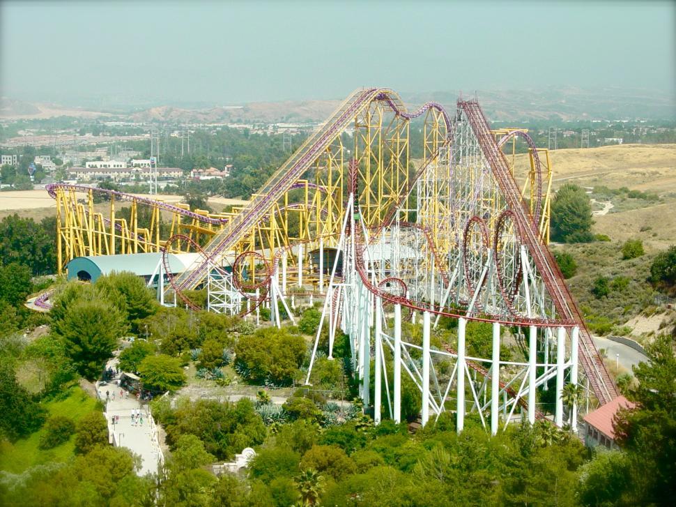 Free Image of Giant Steel roller Coaster 