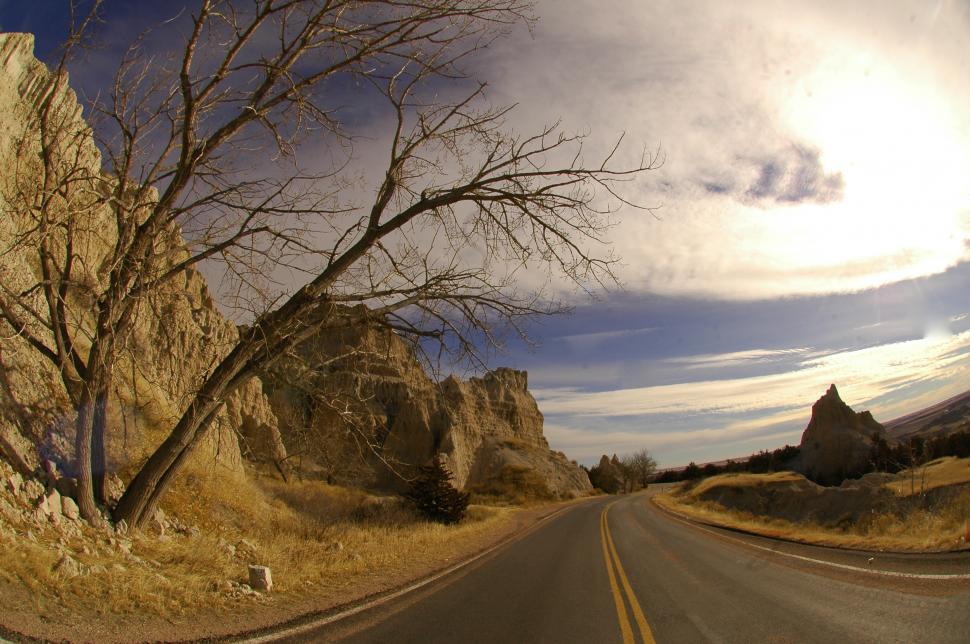 Free Image of Road through the Badlands Desert 