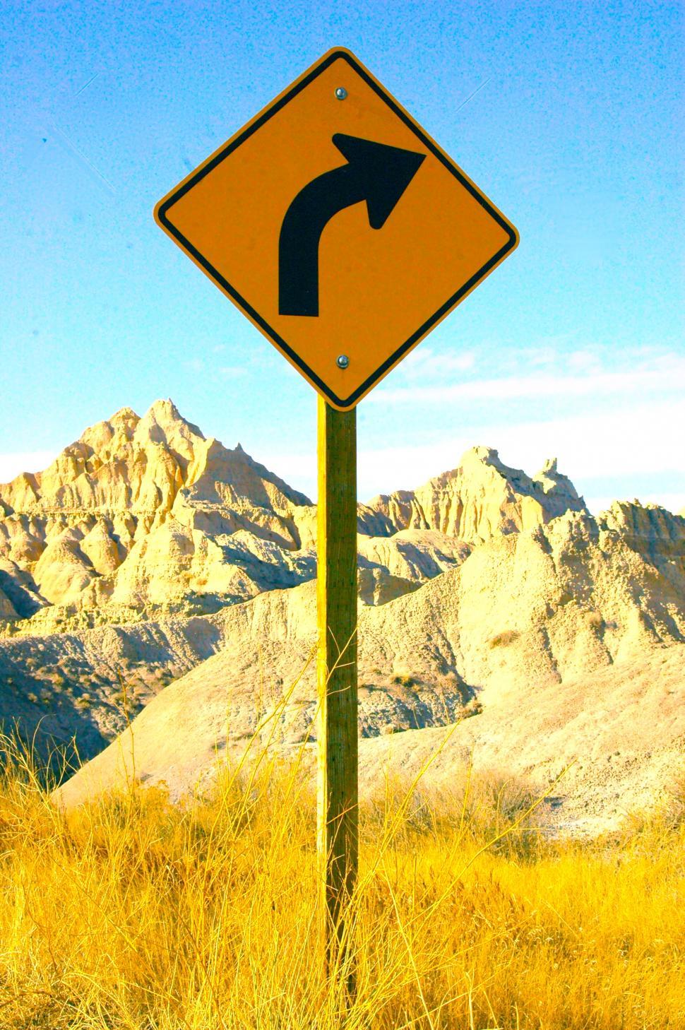 Download Free Stock Photo of Road Sign in the Desert Leads Nowhere 