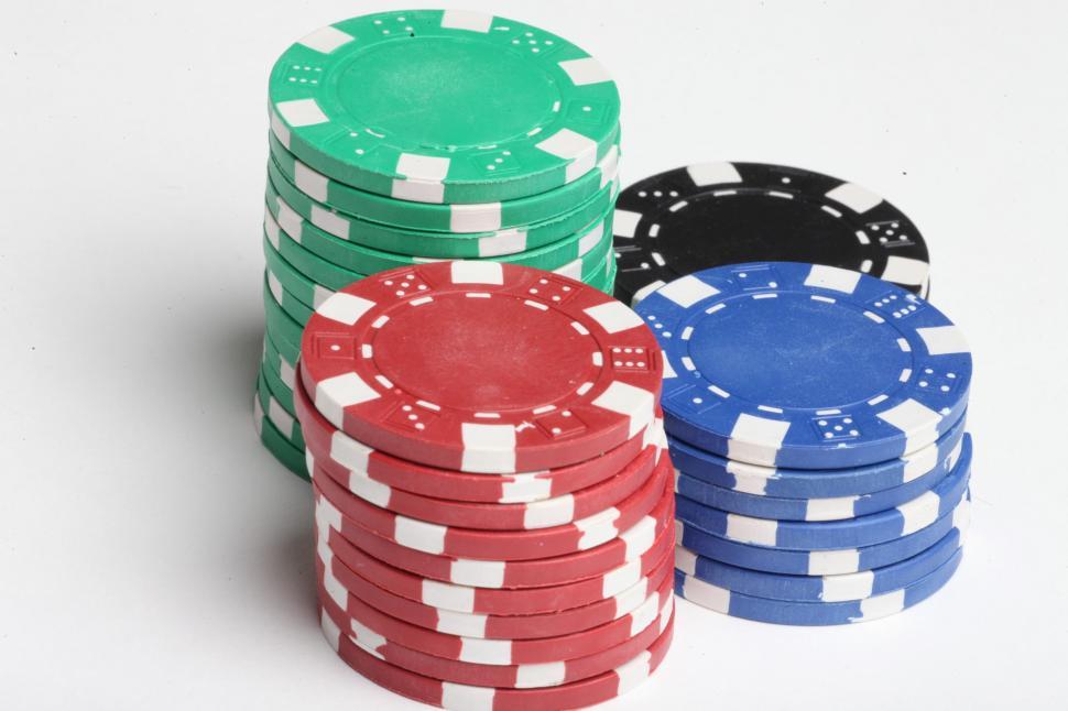 Free Image of Poker Chip Stacks 