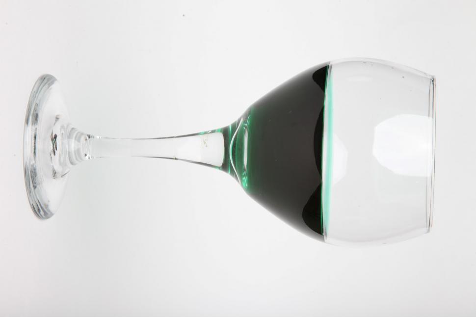 Free Image of Green liquid in a wine glass 