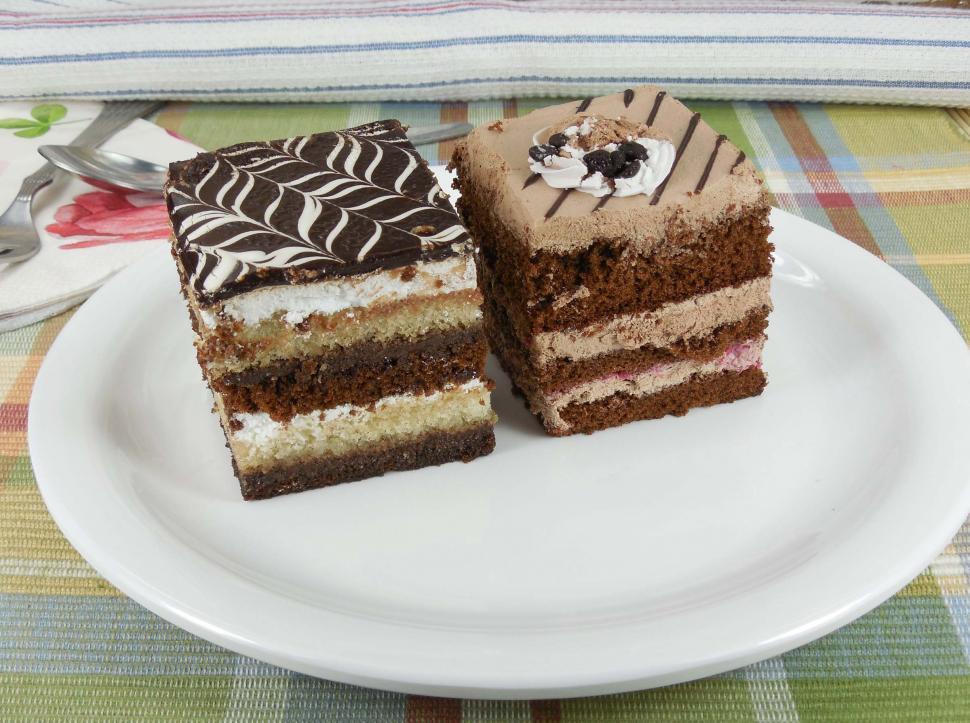 Free Image of Black Forest Cake and Chocolate Cake 