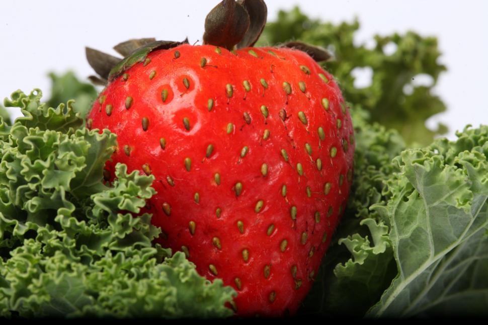 Free Image of Strawberry and Kale 