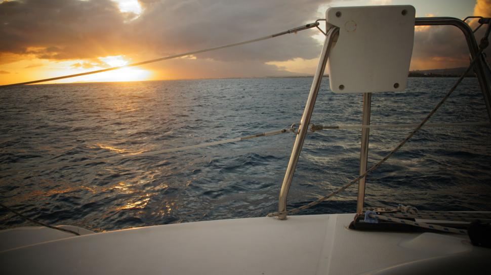 Free Image of Sunset From the Boat 