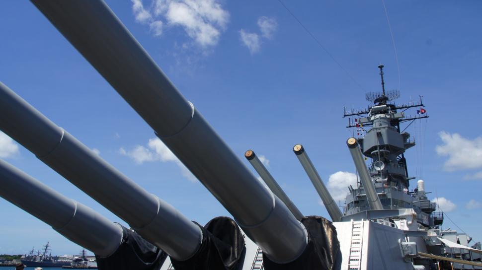 Free Image of Navy Turrets  
