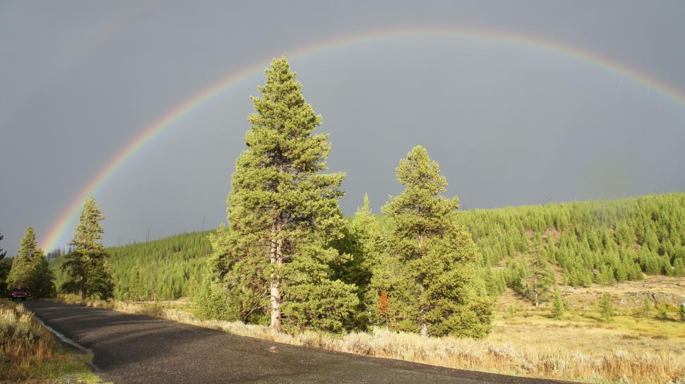 Free Image of Rainbow in Yellowstone 