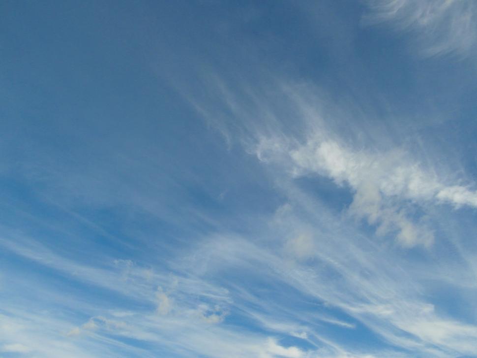 Free Image of Blue Sky Wispy Clouds 
