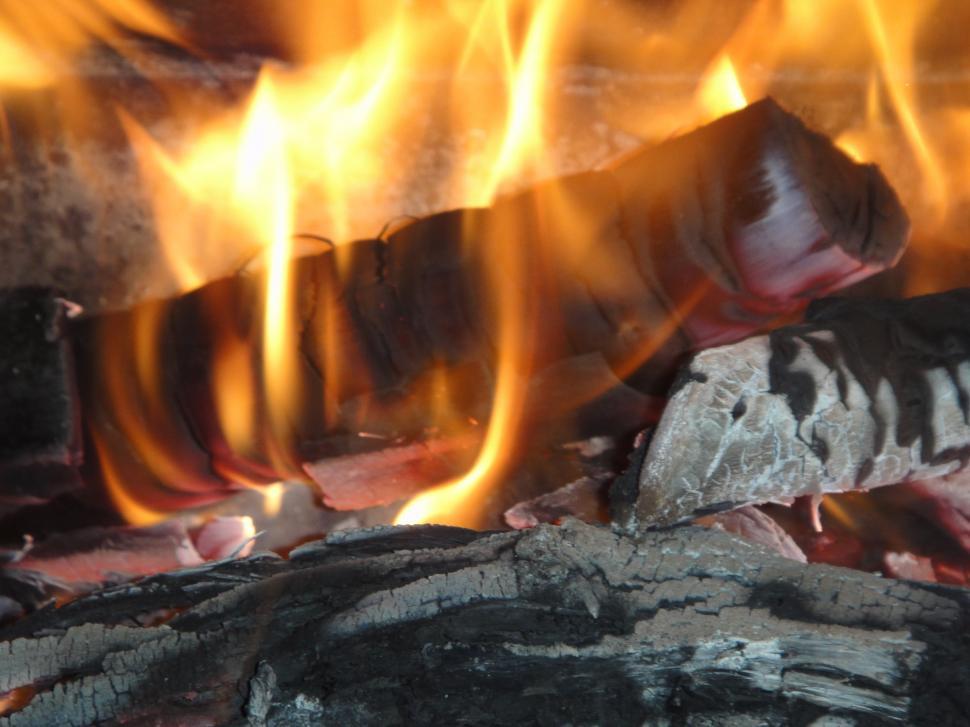 Free Image of Burning Fireplace 