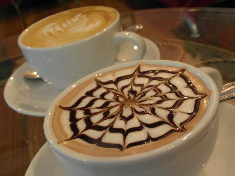 Free Image of Coffee Art Patterns 