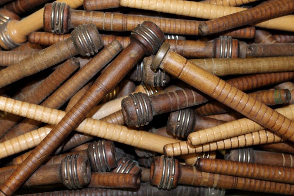 Free Image of Pile of Wooden Screws 