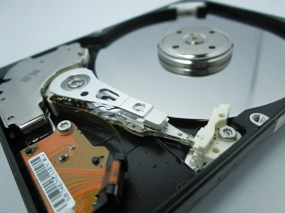 Free Image of Hard drive close up 