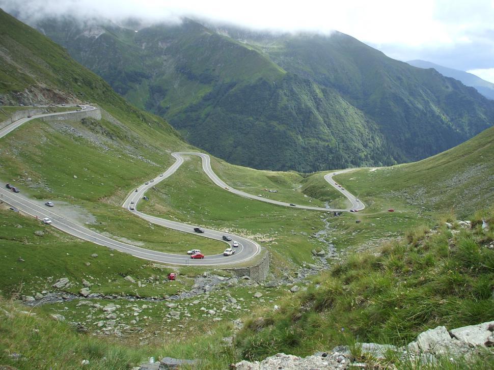 Free Image of Fragment of a high altitude Transfagarasan road in Romanian the mountains 