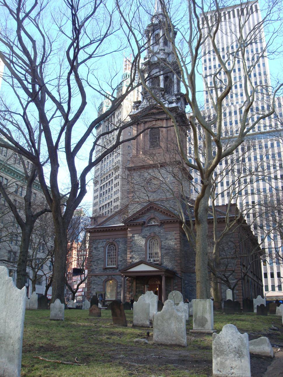 Free Image of The Church and Graveyard 