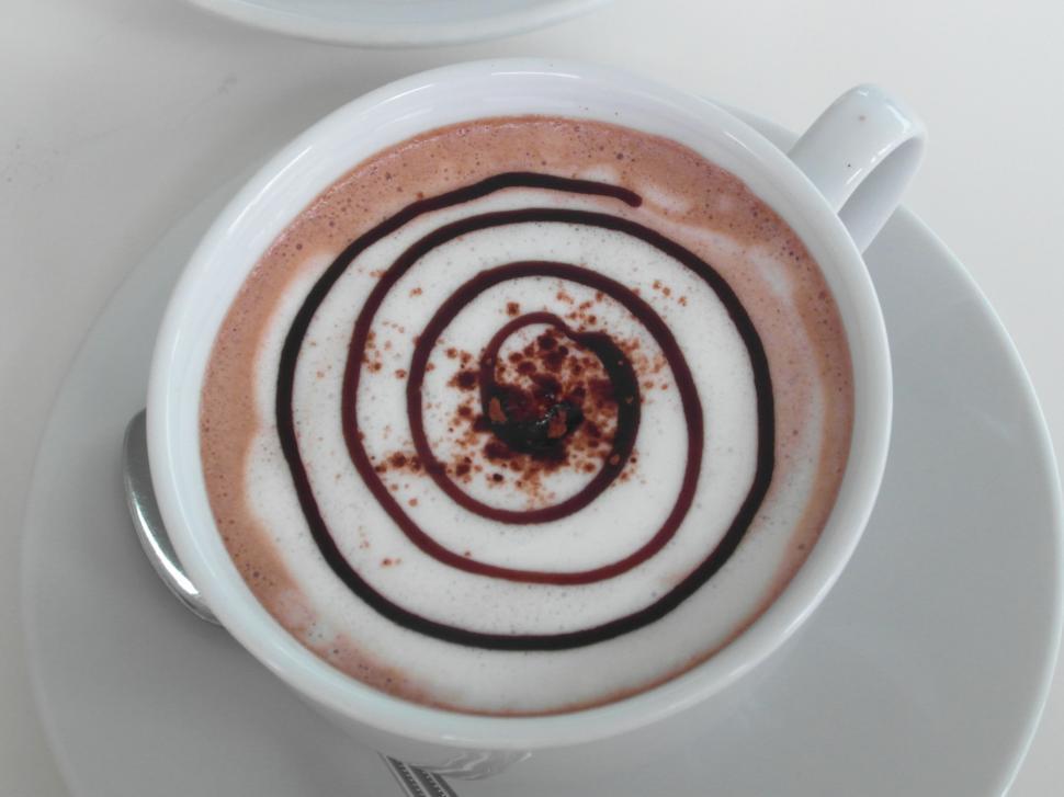Free Image of Coffee Spiral Art 