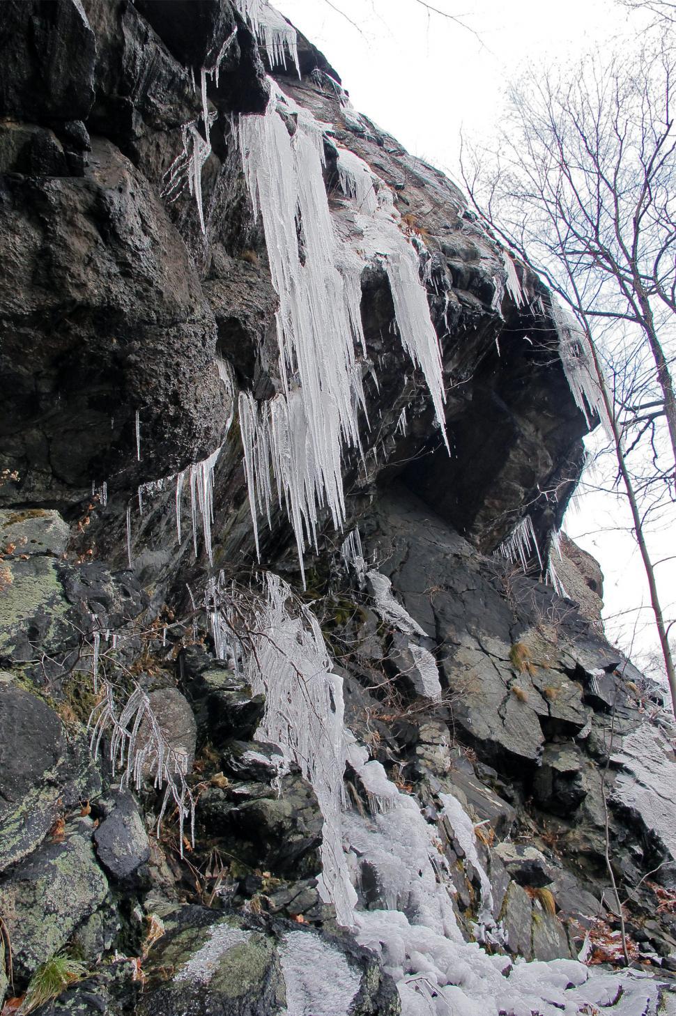 Free Image of Frozen Seeping Rock Water 