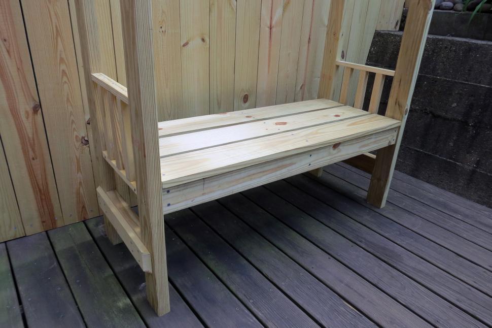 Free Image of Homemade Wooden Bench 