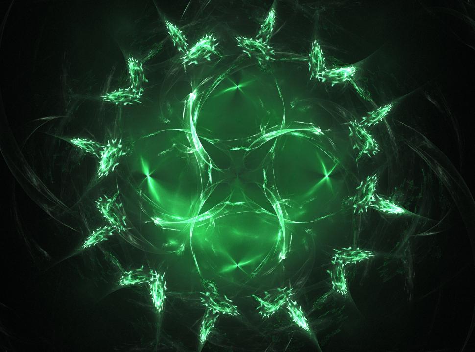 Free Image of Green fractal 
