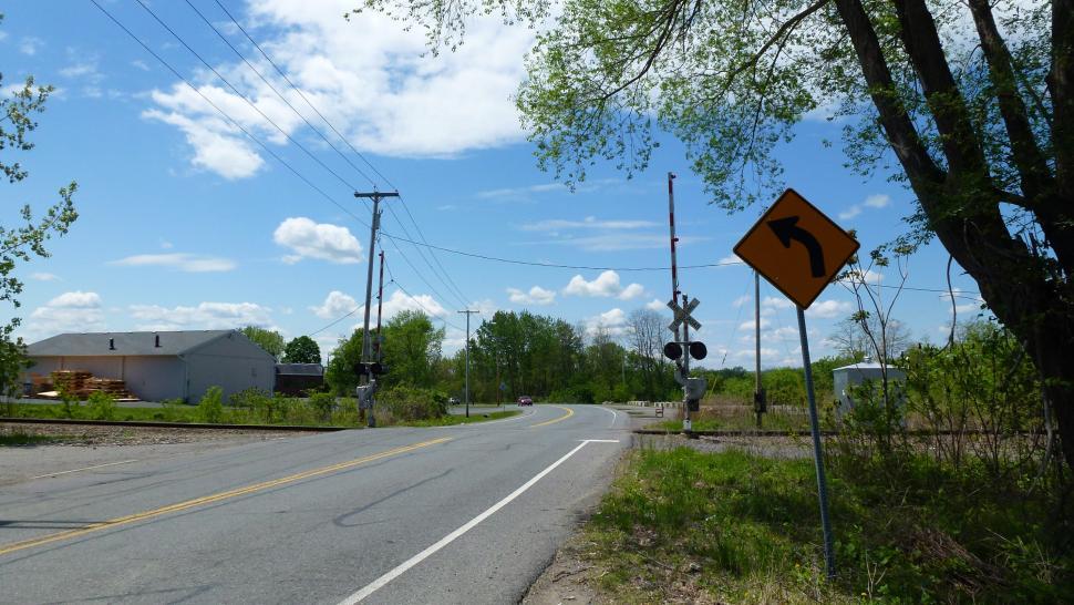 Free Image of Railraod Crossing and Sign 