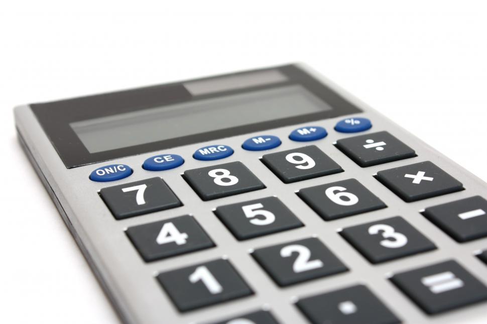 Free Image of A calculator isolated on a white background 