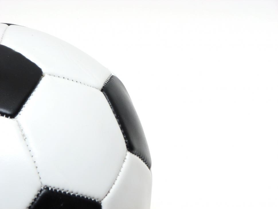 Free Image of Close-up of a soccer ball isolated on a white background 