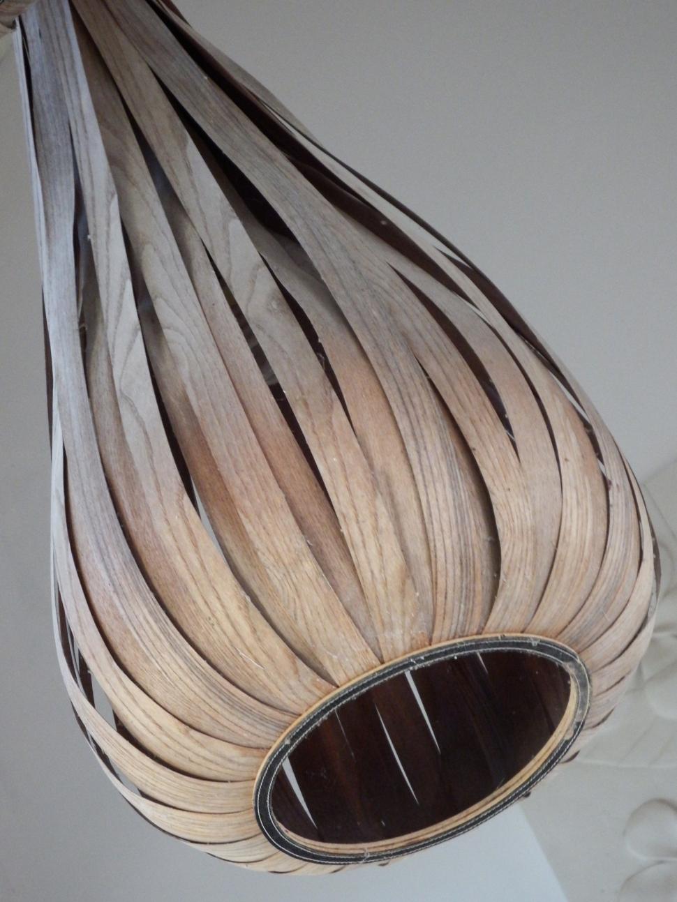 Free Image of Unusual Wooden Lightshade 